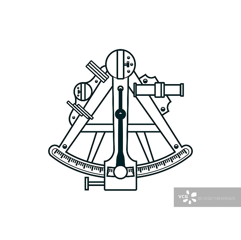 航海六分仪船舶导航罗盘图片素材