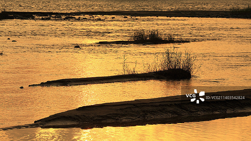 泾河黄昏图片素材