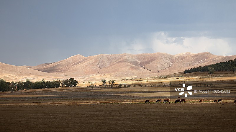 国家一号风景大道丰宁段的秋景图片素材