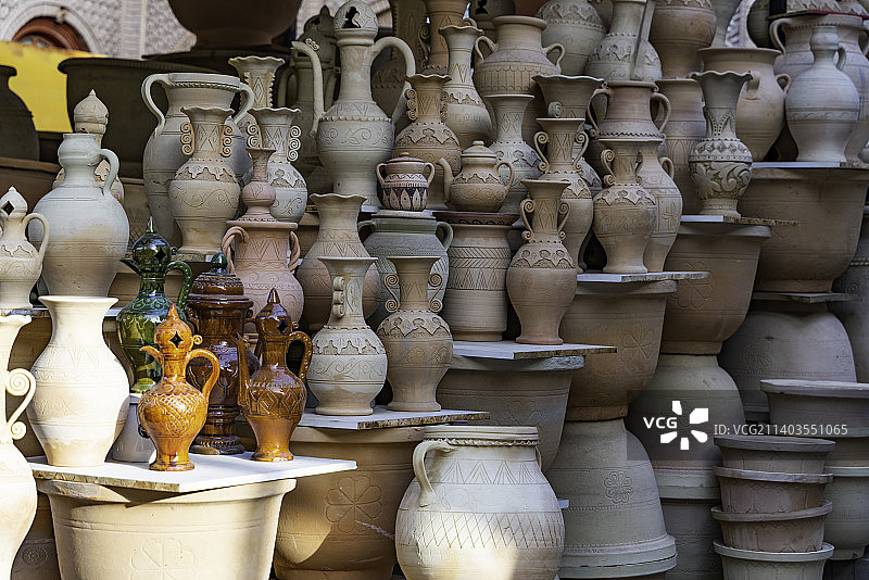 新疆喀什土陶手工艺图片素材