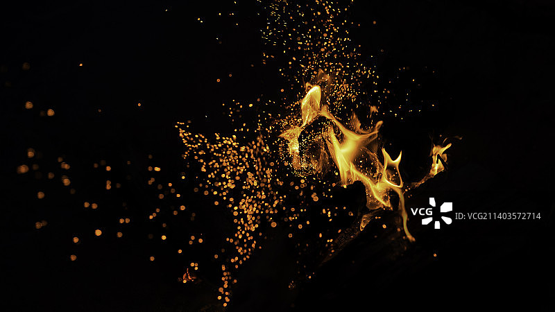 加拿大吉姆利海滩的火焰特写图片素材