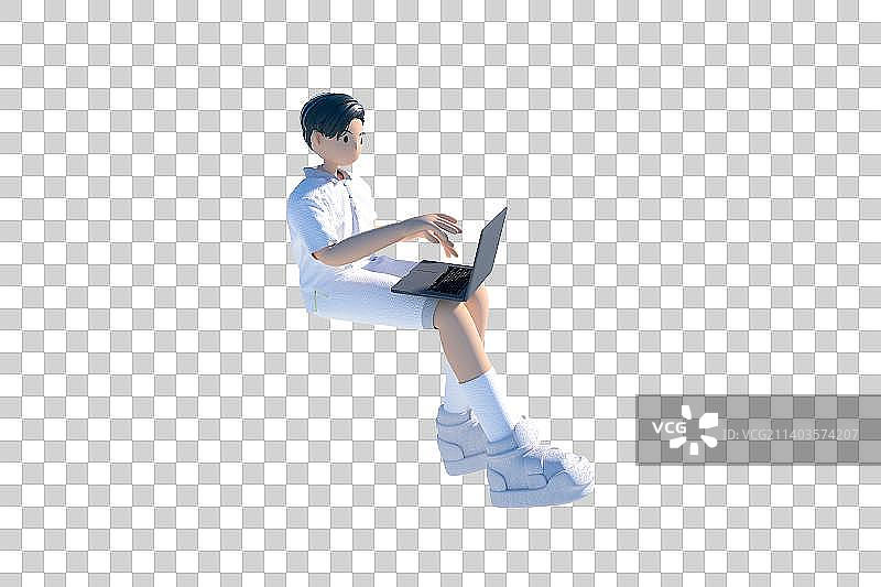 居家办公在线聊天电脑互动图片素材