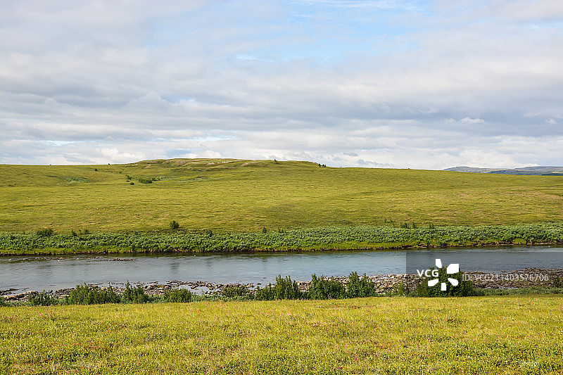 极地乌拉尔山脉亚 mal 半岛派克河自然公园，俄罗斯图片素材