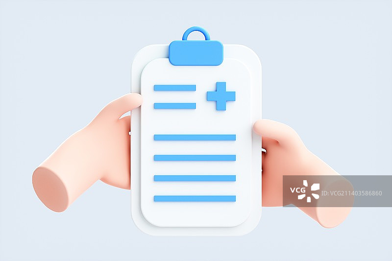 3D渲染的可爱小手与模型图片素材