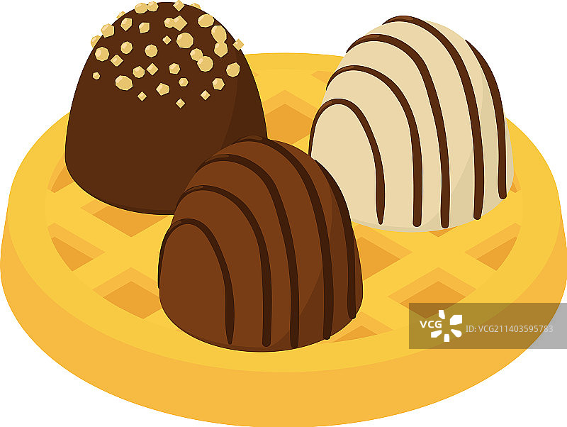 比利时甜点图标2.5D比利时图片素材