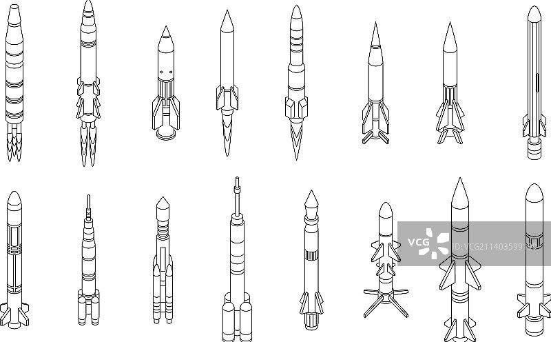 导弹袭击图标轮廓图片素材