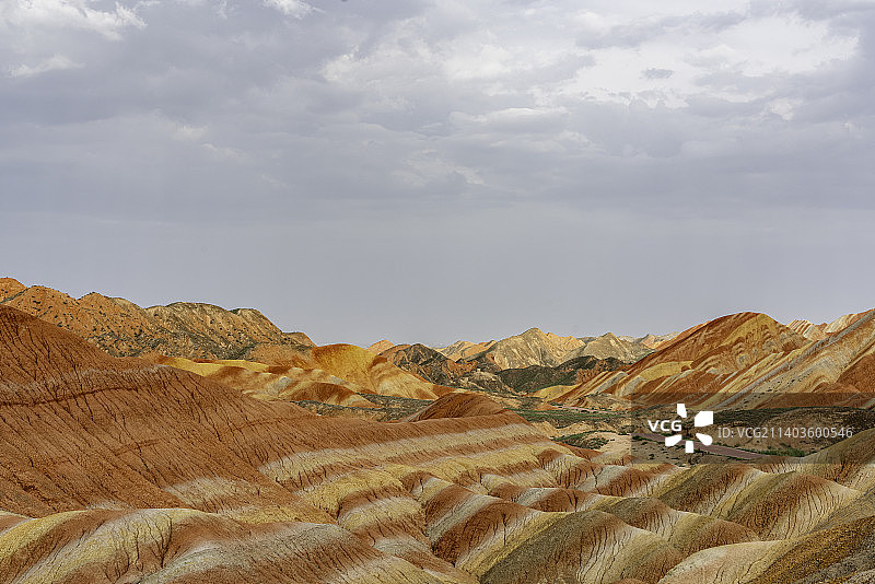 甘肃张掖七彩丹霞，张掖丹霞地貌图片素材