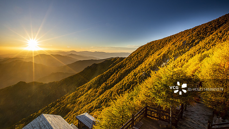 秋天拍摄于秦岭太白山图片素材