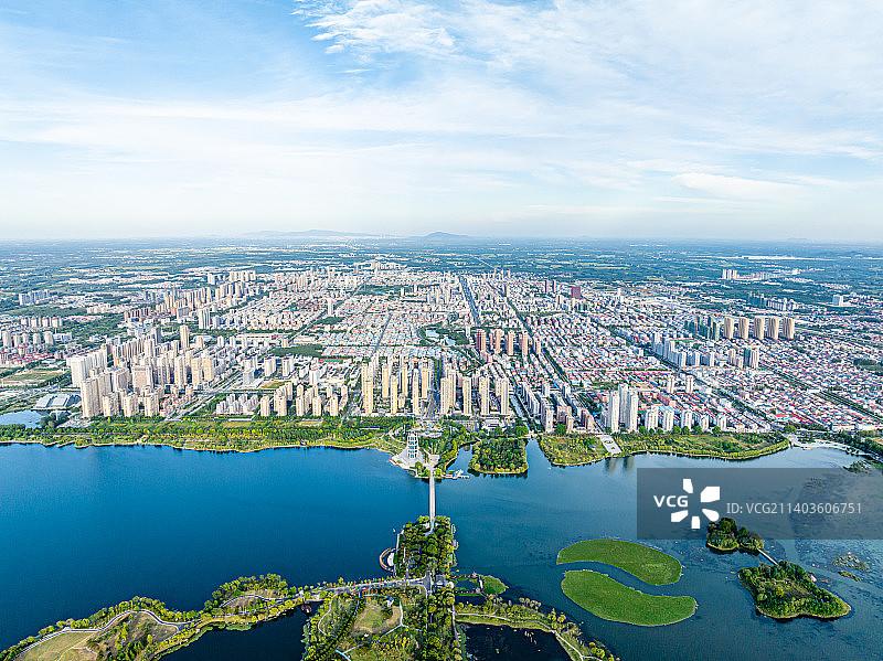 江苏连云港东海县县城航拍图片素材