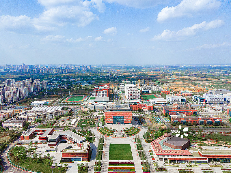 成都大学航拍图片素材