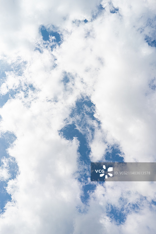 中国野外自然环境拍摄主题，天空中的蓝天和白云，户外无人图像摄影图片素材