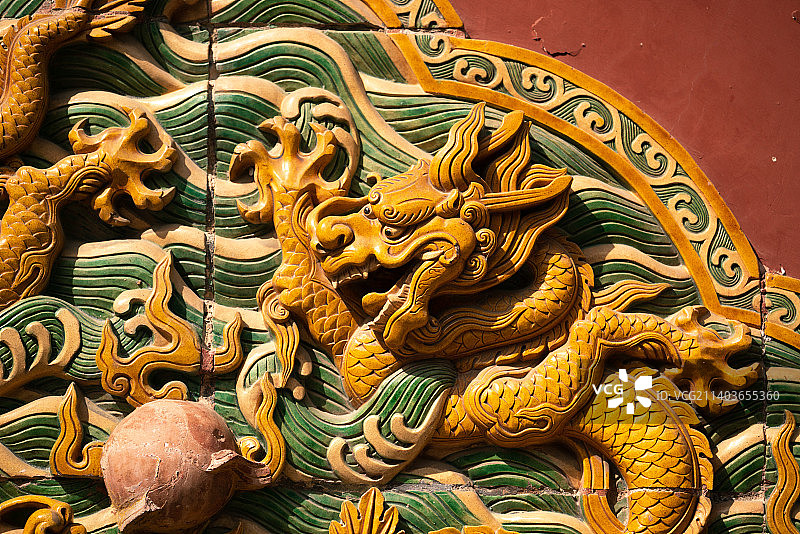 中国龙琉璃图片素材