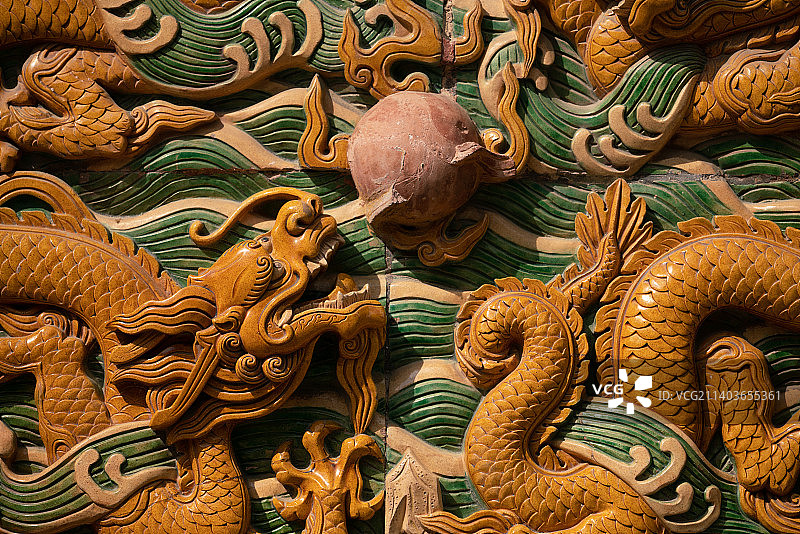 中国龙琉璃图片素材