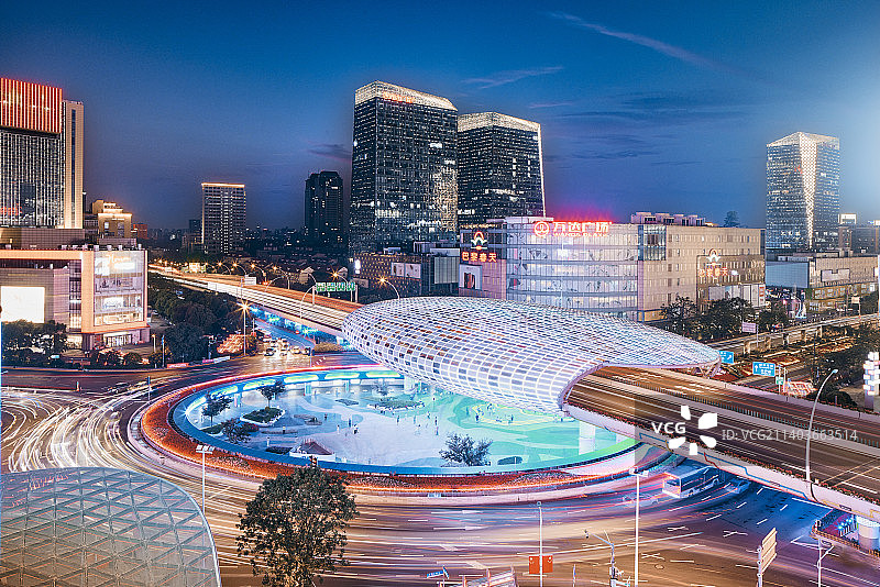 五角场之夜图片素材