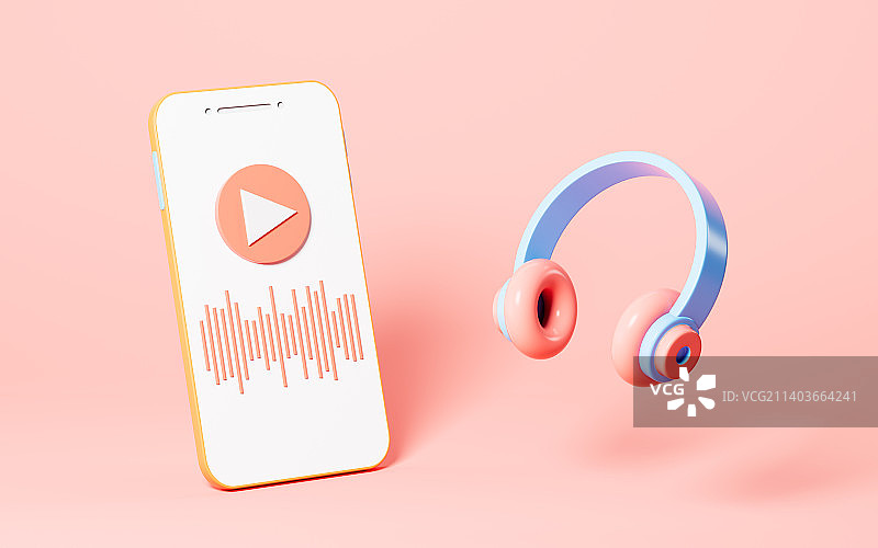 网络直播主题3D渲染图片素材