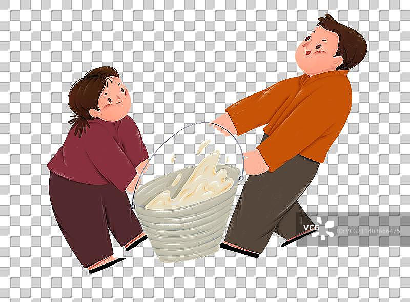 春节年俗-磨豆腐图片素材