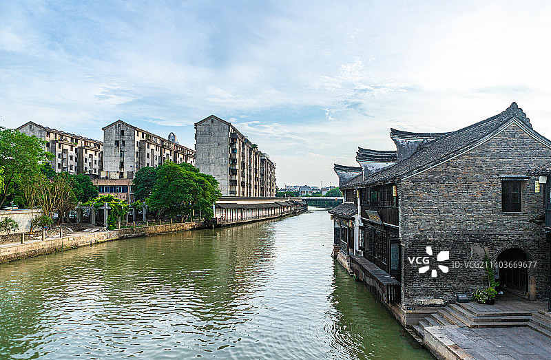 浙江嘉兴月河文化街 古街风貌图片素材