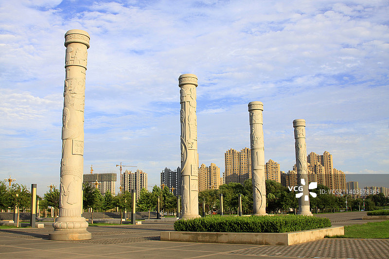 河北滦南城市公园雕塑图片素材