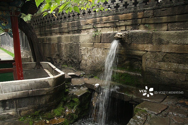 山西太原晋祠公园风光图片素材