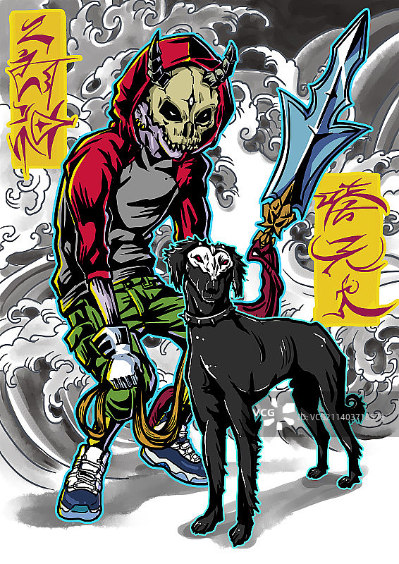 二郎神君与啸天图片素材