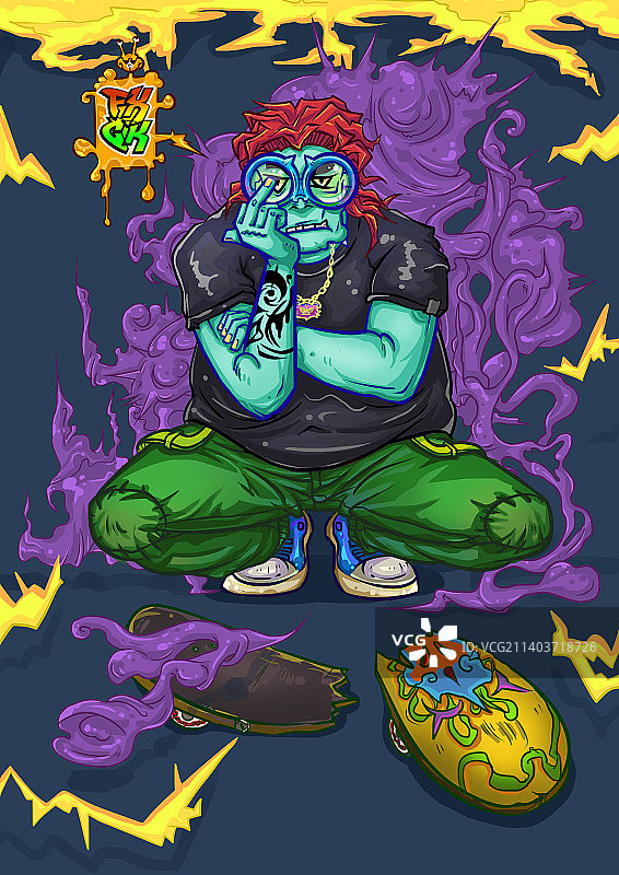 滑板涂鸦图片素材