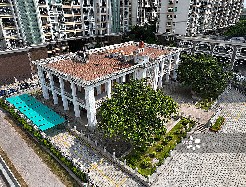 广东省汕头市金平区潮海关旧址汕头海关关史陈列馆航拍图片素材
