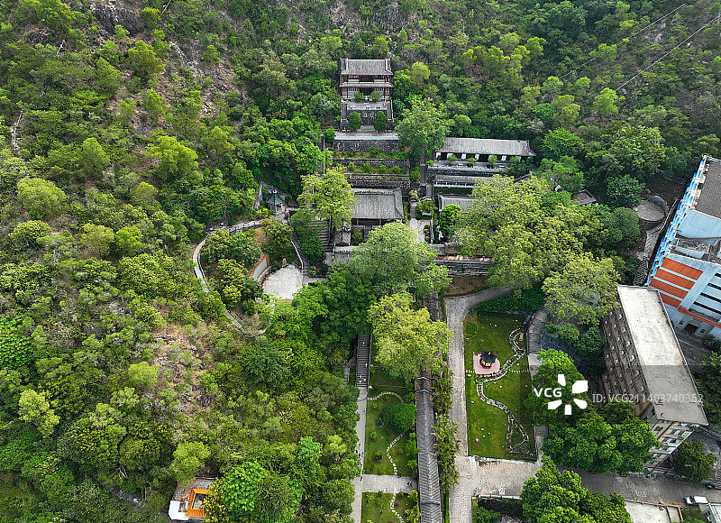 广东省潮州市湘桥区韩文公祠韩愈纪念馆航拍图片素材