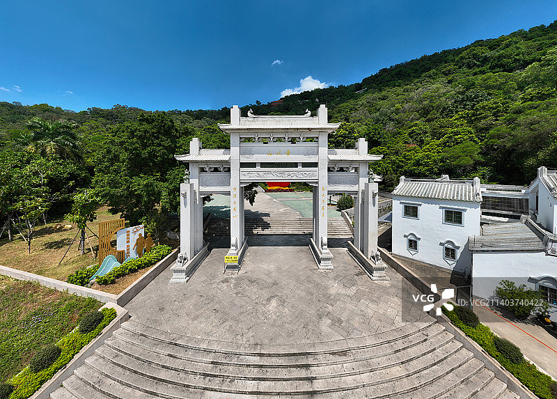 广东省揭阳市榕城区黄岐山森林公园航拍图片素材