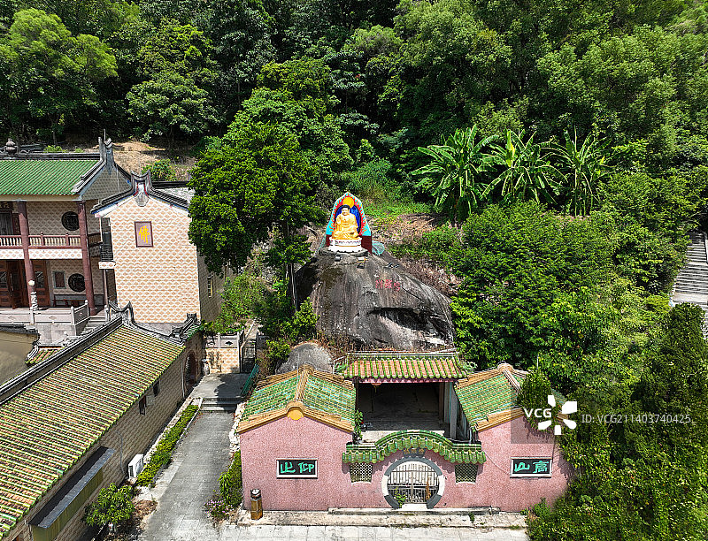 广东省揭阳市榕城区黄岐山森林公园航拍图片素材