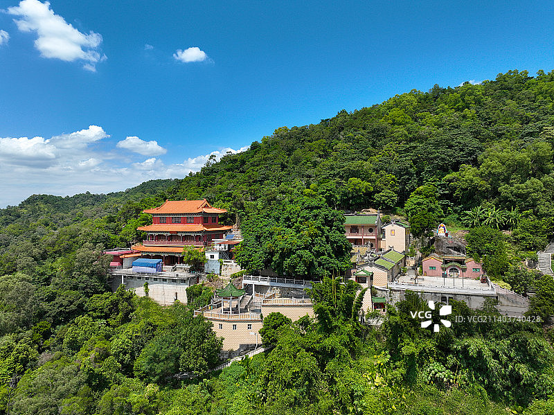广东省揭阳市榕城区黄岐山森林公园航拍图片素材