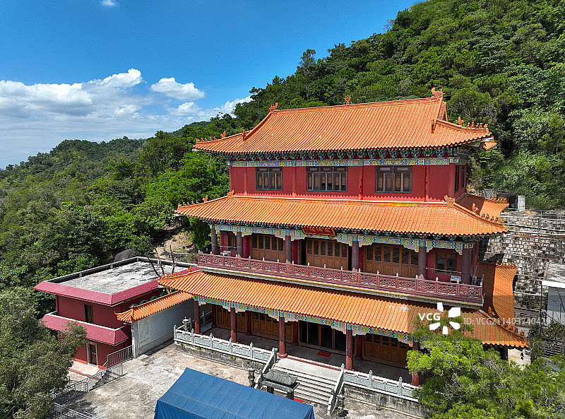 广东省揭阳市榕城区黄岐山森林公园航拍图片素材