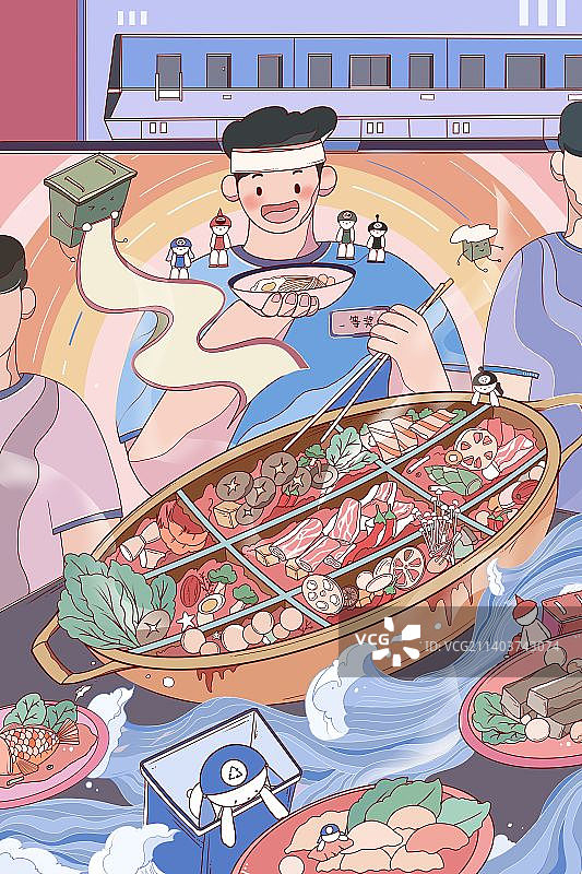 扁平环保插画图片素材