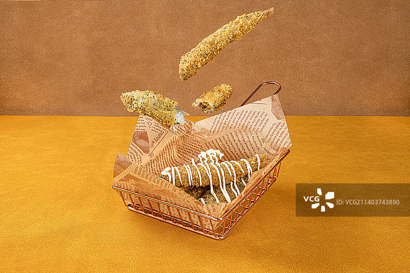 悬浮小吃 炸物 鸡翅尖 薯条 鸡块 牛肉粒 炸排骨 炸蔬菜 无骨鸡脚 无骨鸭脚 蟹柳 韩式炸鸡图片素材