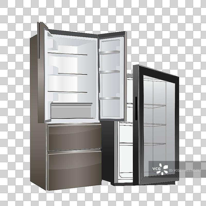 家用电器冰箱洗衣机冰柜烤箱微波炉抽烟机图片素材