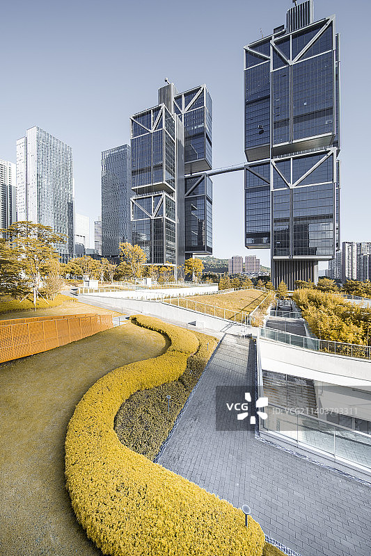 中国广东深圳西丽留仙洞总部基地天空之城大厦图片素材