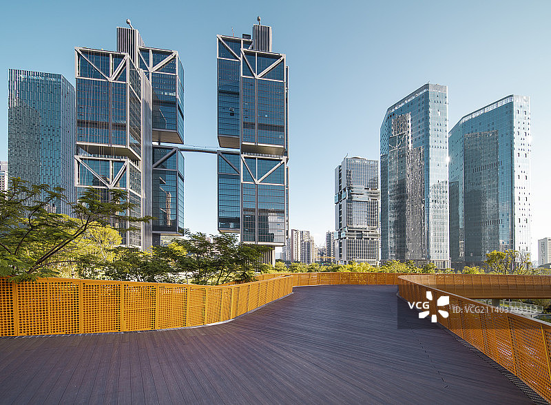 中国广东深圳西丽留仙洞总部基地天空之城大厦图片素材