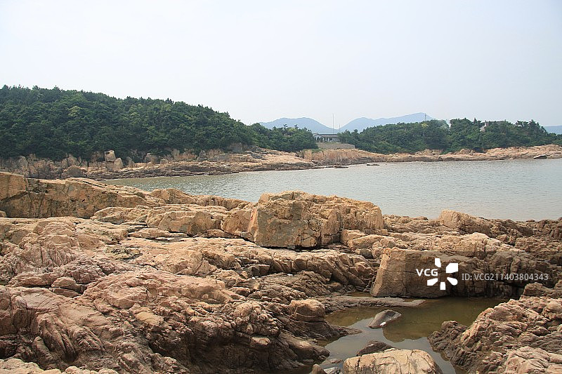 浙江普陀山海景寺庙风光图片素材