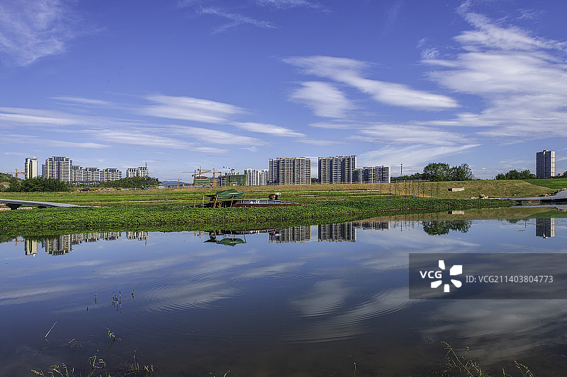 湖北宜昌市卷桥河湿地公园图片素材