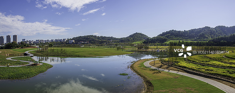 湖北宜昌市卷桥河湿地公园图片素材
