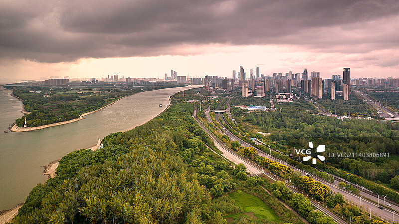 河西滨江图片素材