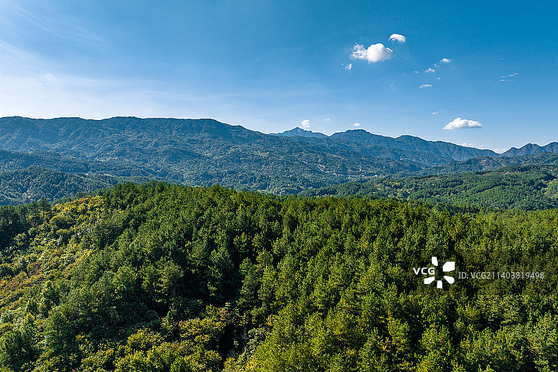 河南信阳商城县大别山自然风景航拍图片素材
