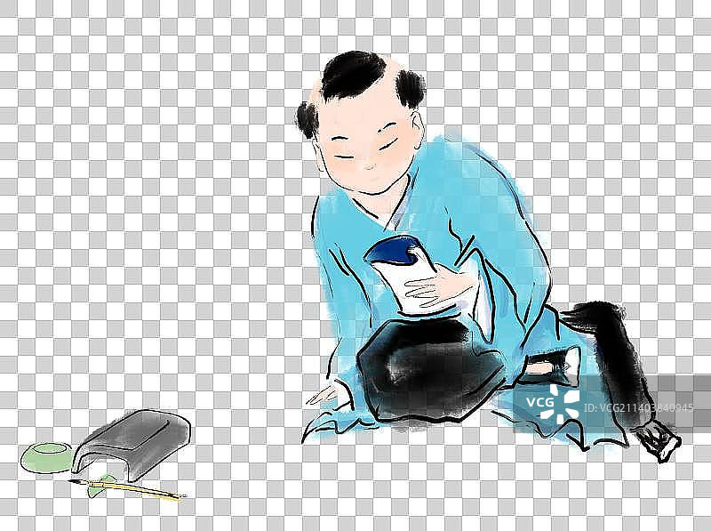 文学诗人插画元素图片素材