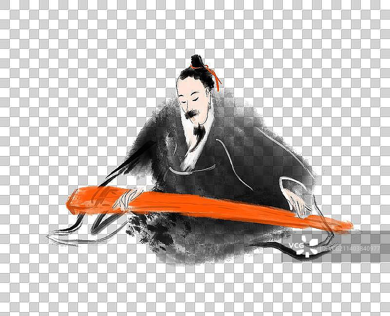 文学诗人插画元素图片素材