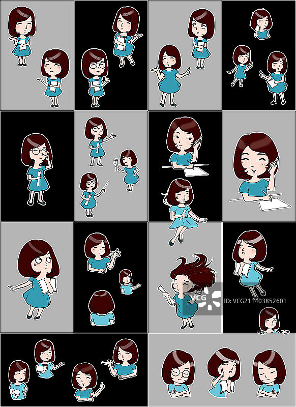 Q版漫画人物表情动态合集（二）图片素材