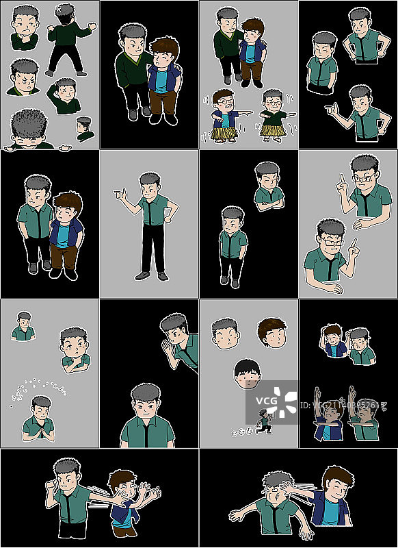 Q版漫画人物表情动态合集（三）图片素材