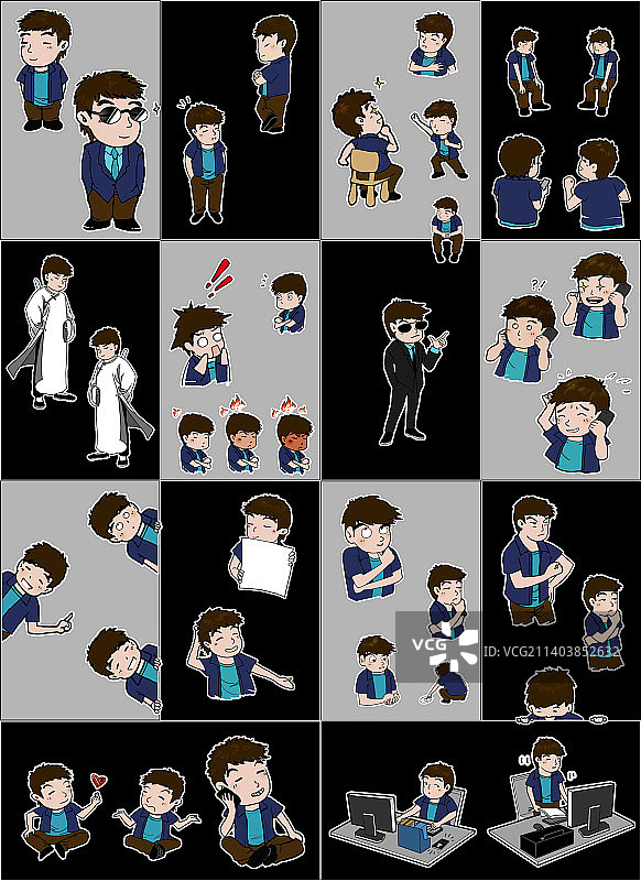 Q版漫画人物表情动态合集（一）图片素材