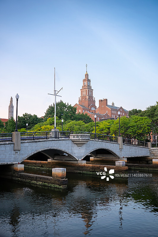 美国罗德岛州普罗维登斯河畔图片素材