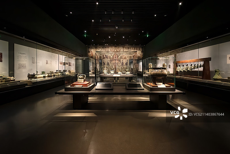 陕西历史博物馆室内场景图片素材