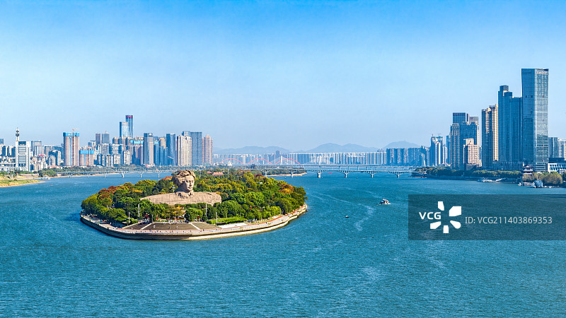 长沙橘子洲头图片素材