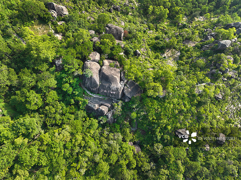 广东省汕头市濠江区礐石风景名胜区塔山焰峰景区航拍图片素材